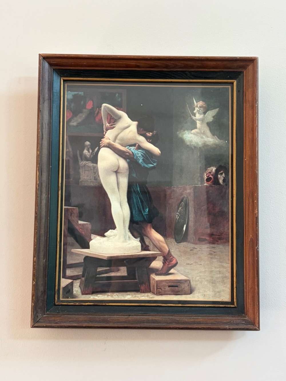 Jean Leon Gerome Pygmalion and Galatea Vintage Framed Art Print Wall Artwork